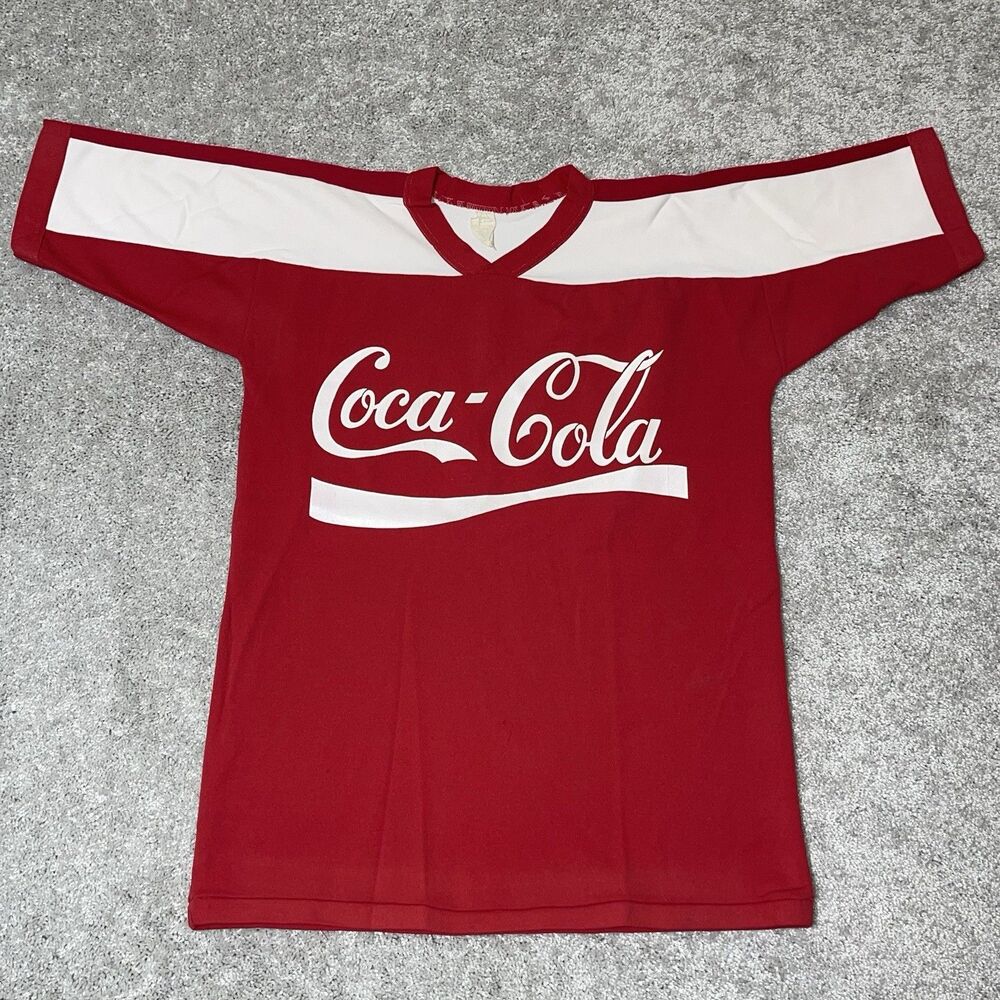 Vintage Coca Cola Bar Jersey Shirt Coke 70s 80s Rare Size Medium? Tavern Pub